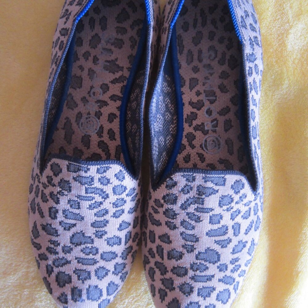 Rothys Leopard Cheetah Loafer Slip-on Size 9.5